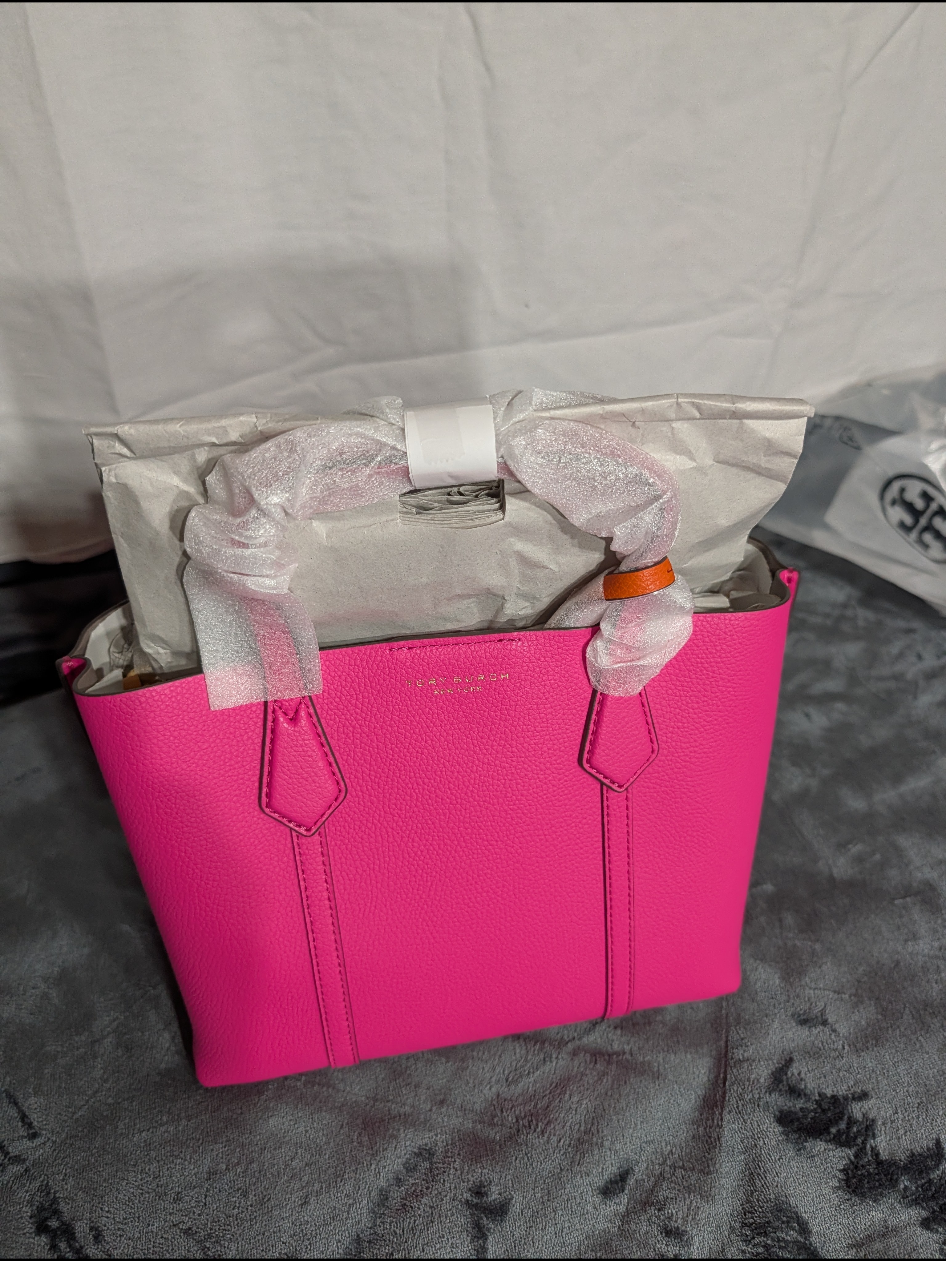 Tory Burch Vibrant Hot Pink "Crazy Pink" Tote